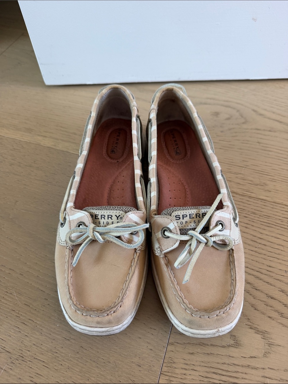 Sperry Women's Tan & Cream Moccasin-Style Boat Shoes